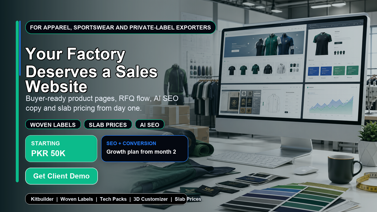 Ayzelify clean showroom website banner for WordPress product pages