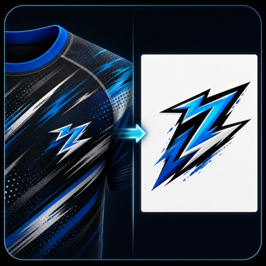 Ayzelify logo-only artwork cleanup reference for apparel vectorization workflows