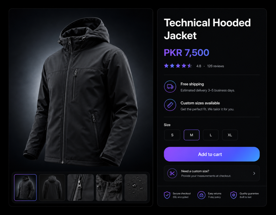 Ayzelify marketplace listing proof showing product visuals and listing content